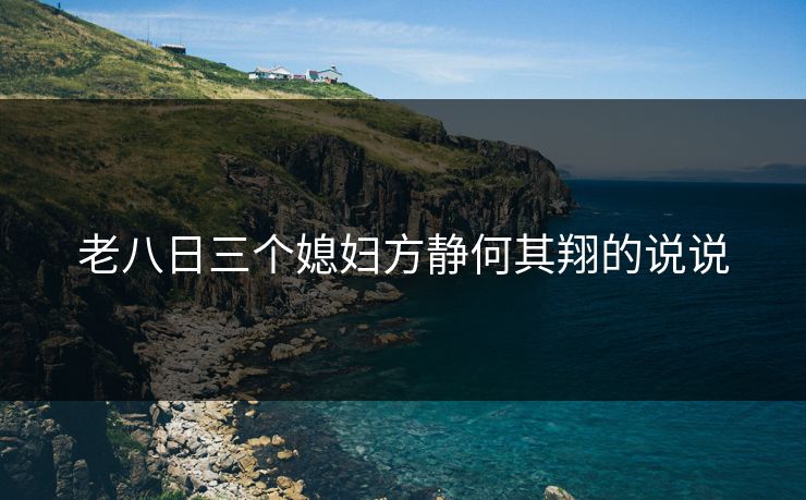 老八日三个媳妇方静何其翔的说说